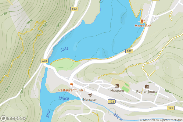 static Mapbox map