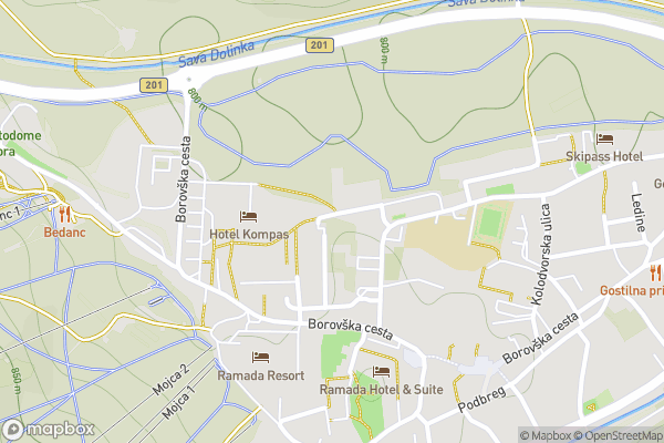 static Mapbox map
