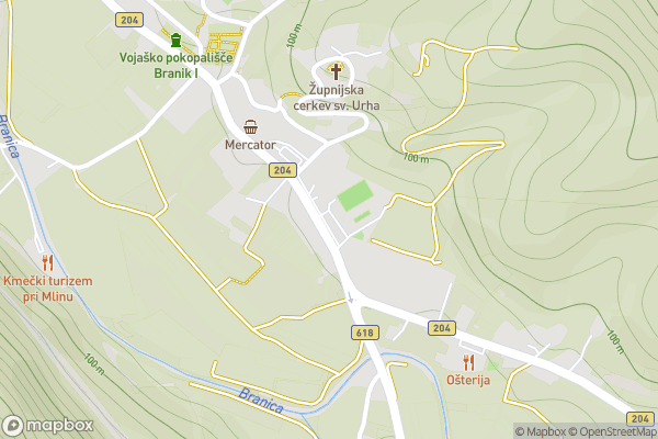 static Mapbox map
