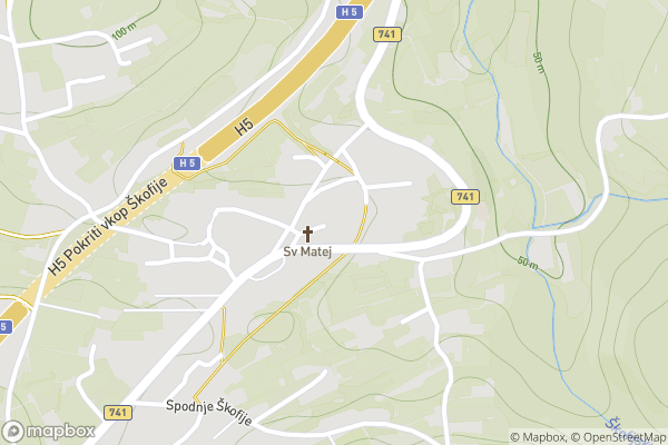 static Mapbox map