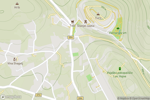 static Mapbox map