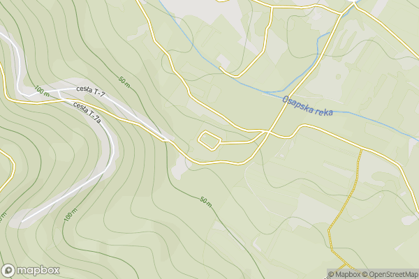 static Mapbox map