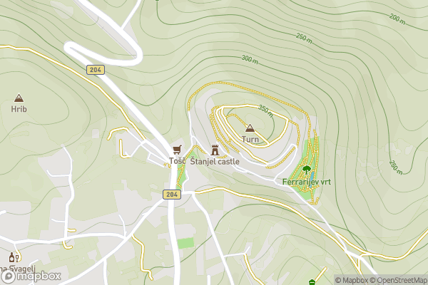 static Mapbox map