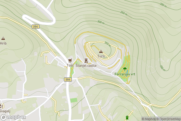 static Mapbox map