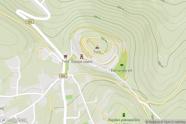 static Mapbox map