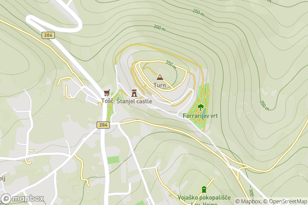 static Mapbox map