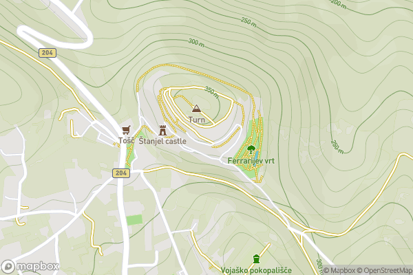 static Mapbox map
