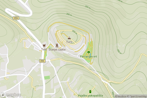 static Mapbox map