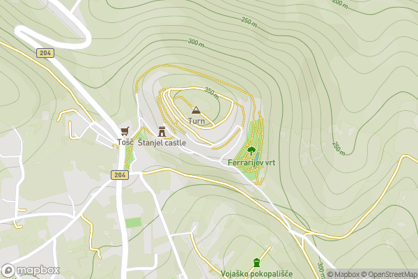 static Mapbox map
