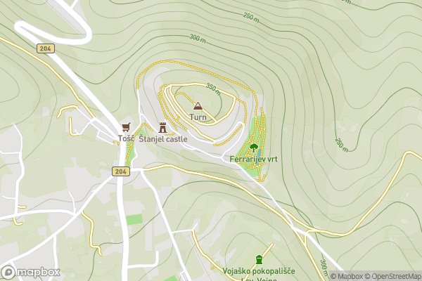 static Mapbox map