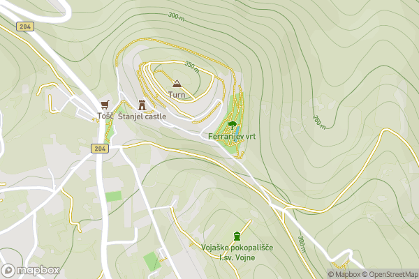 static Mapbox map