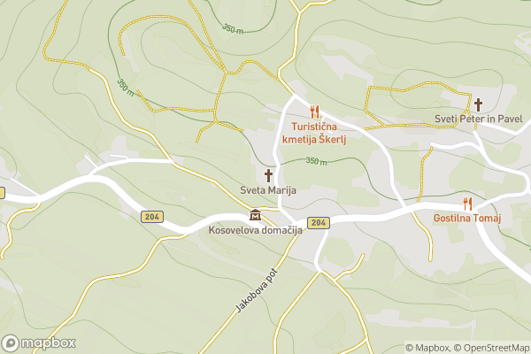 static Mapbox map