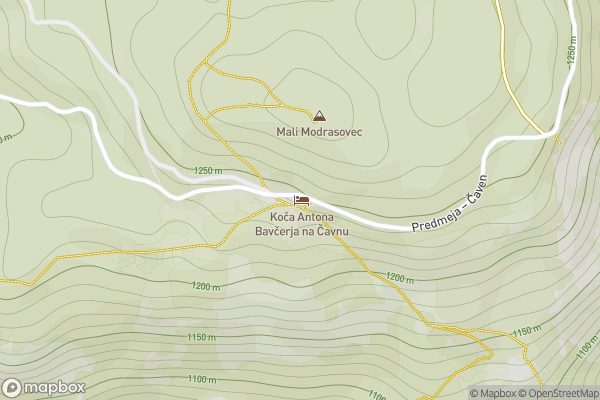static Mapbox map