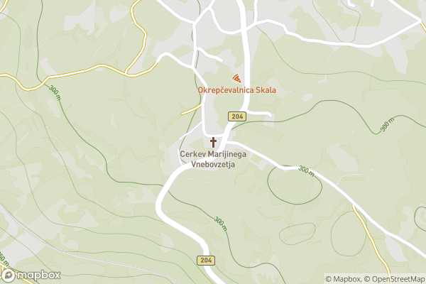 static Mapbox map