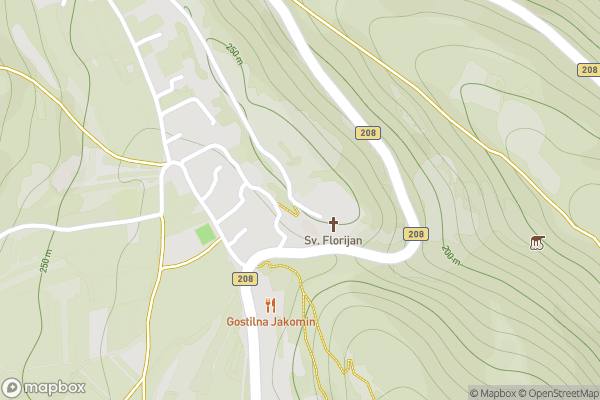 static Mapbox map