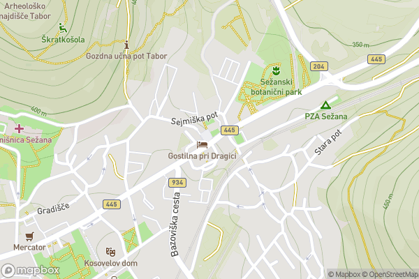static Mapbox map
