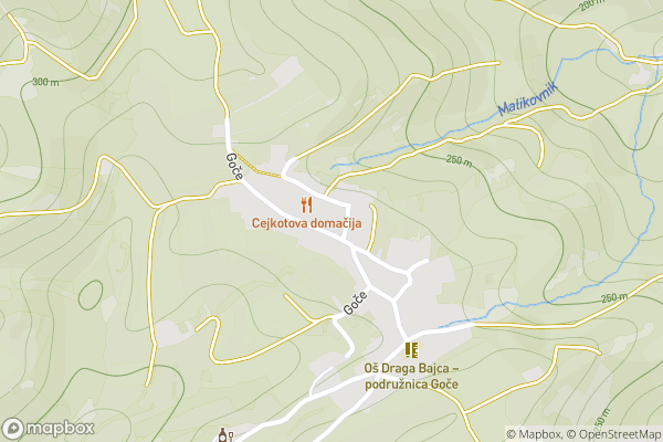 static Mapbox map