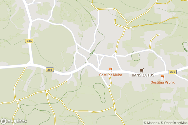 static Mapbox map