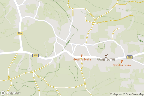 static Mapbox map