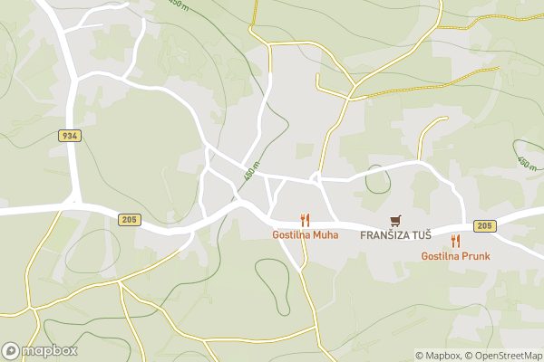 static Mapbox map