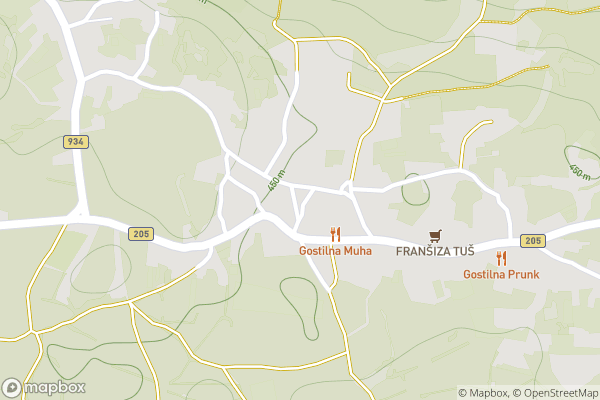 static Mapbox map