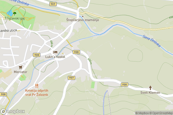 static Mapbox map