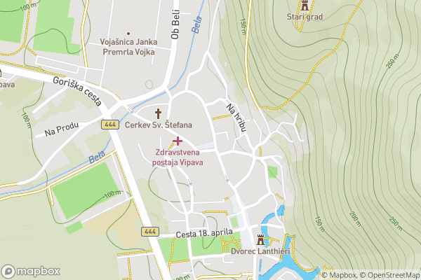 static Mapbox map