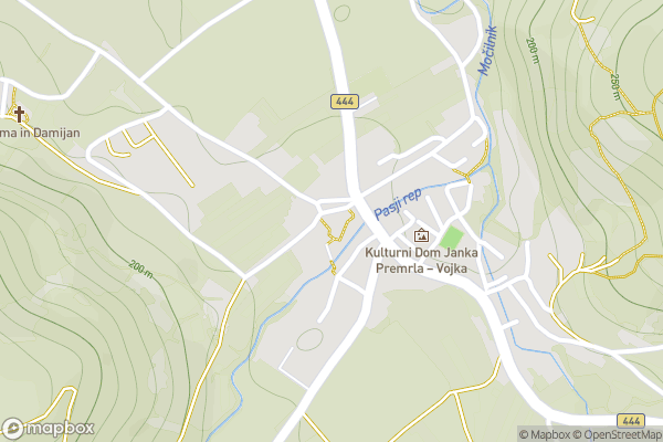 static Mapbox map