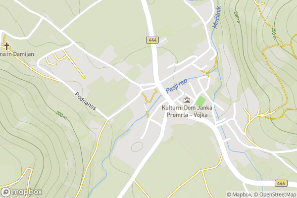 static Mapbox map