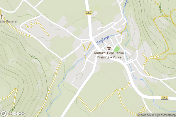 static Mapbox map