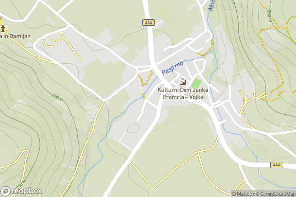 static Mapbox map