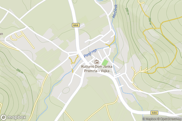 static Mapbox map
