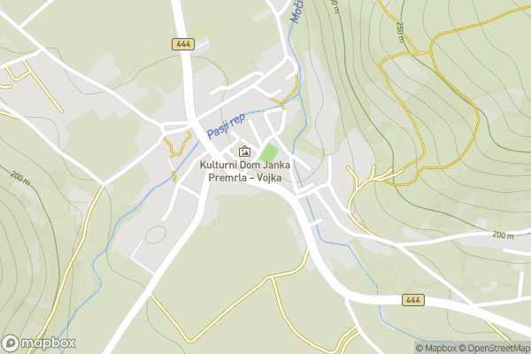 static Mapbox map