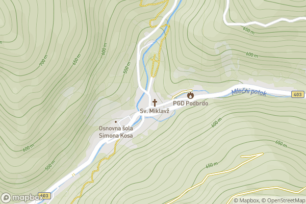 static Mapbox map