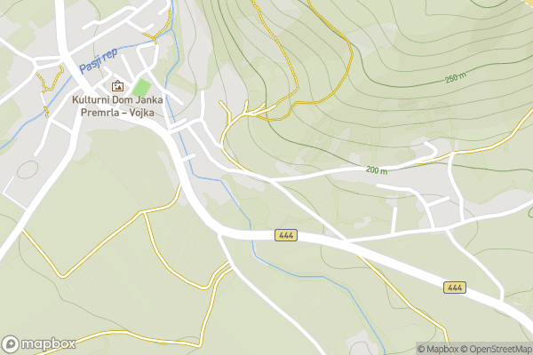 static Mapbox map