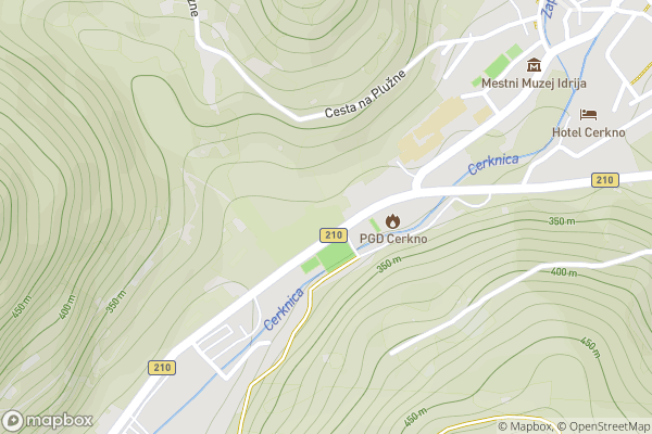 static Mapbox map
