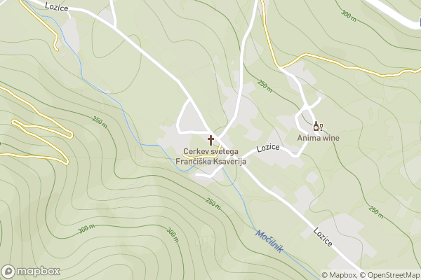 static Mapbox map