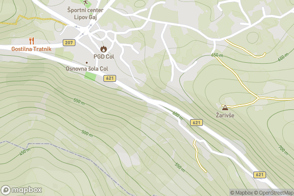 static Mapbox map