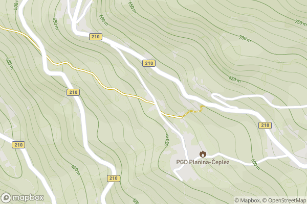static Mapbox map