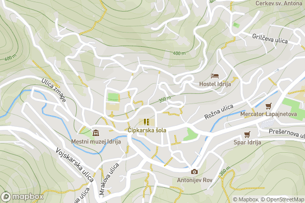 static Mapbox map