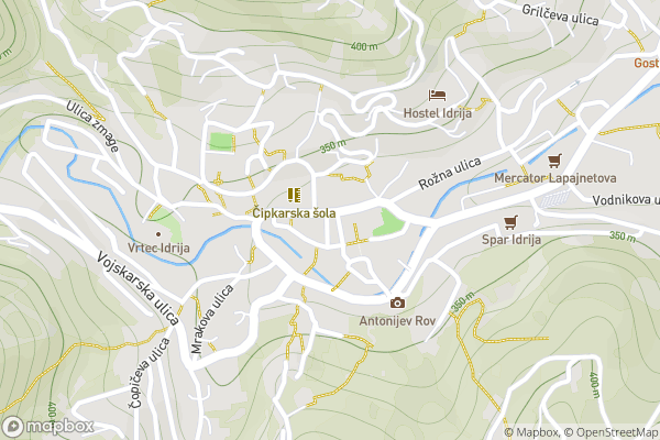 static Mapbox map