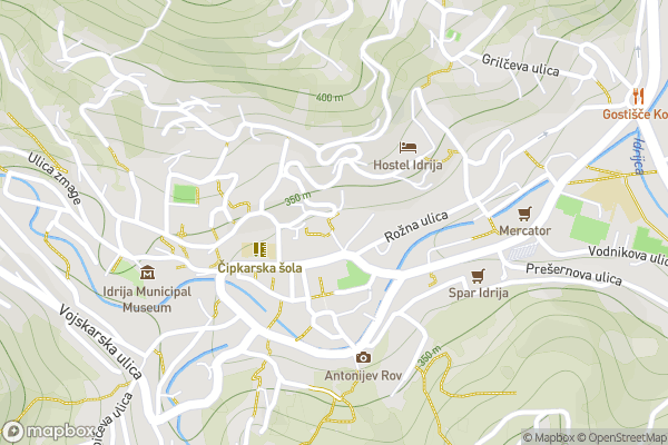 static Mapbox map
