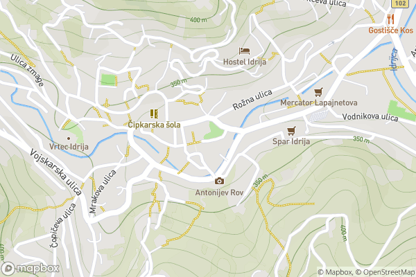 static Mapbox map