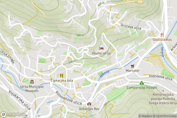 static Mapbox map
