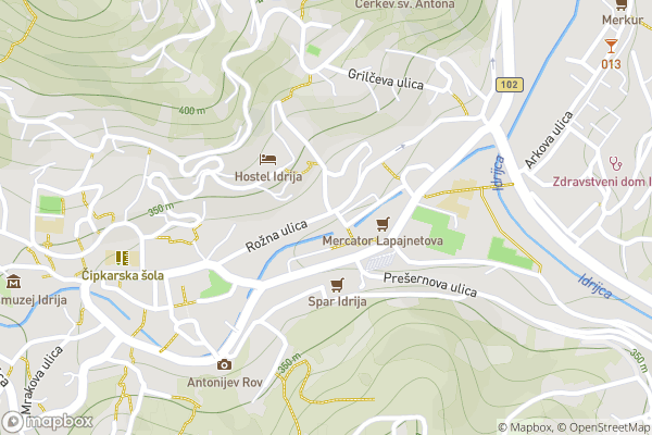 static Mapbox map