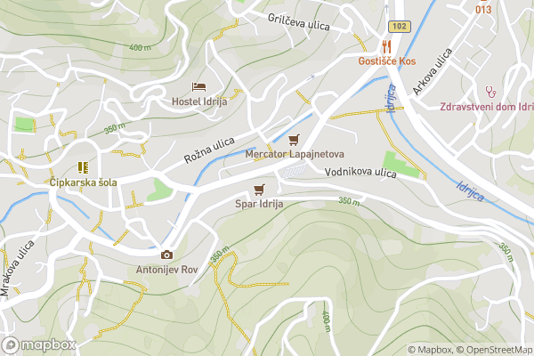 static Mapbox map
