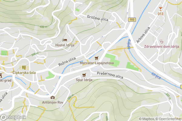 static Mapbox map