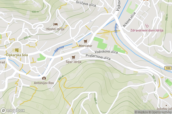 static Mapbox map