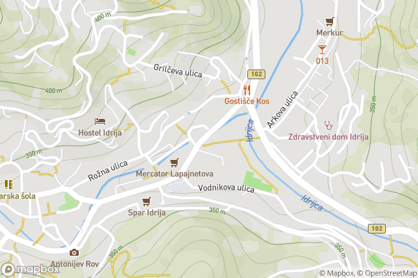 static Mapbox map