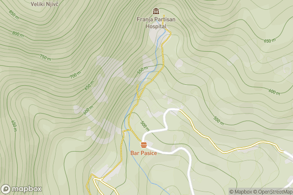 static Mapbox map